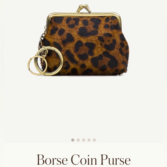 Patricia Nash Leather Leopard Animal print Faux Fur Kisslock Frame Wallet NWT โฅ๏ธ - Picture 7 of 9